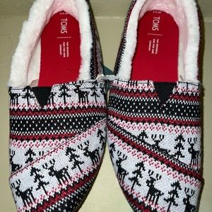 Toms Fair Isle Reindeer Faux Shearling Classics